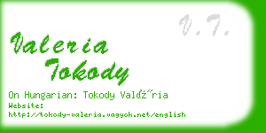 valeria tokody business card